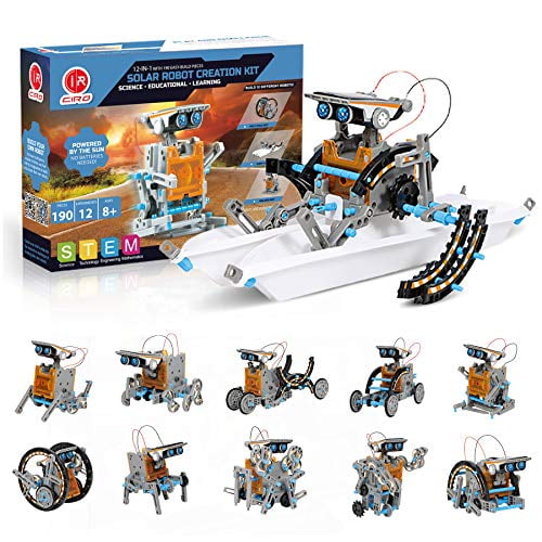 Giocattoli Educativi Robot per Bambini Robot a Energia Solare 12 in 1 Robot